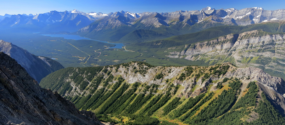 King Creek Ridge and the Kananaskis Lakes from Mt. Hood's Summit