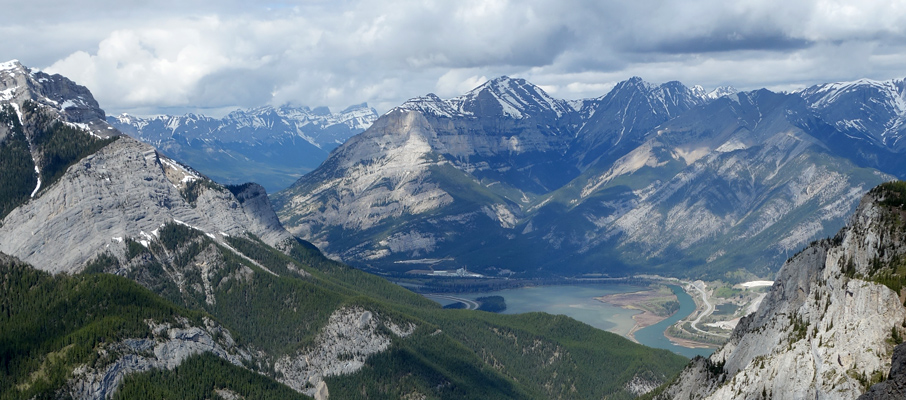 Grotto Mountain (centre) from Twin Towers (west peak)