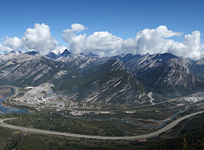 The Exshaw area from the summit of Heart Mountain