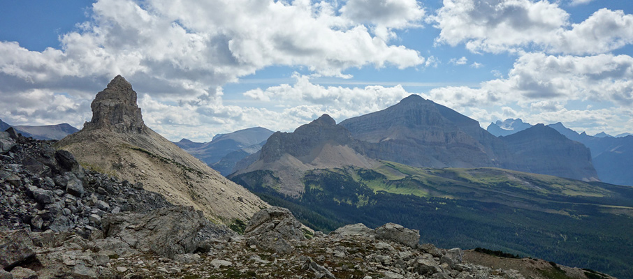 Squaw Mountain from the traverse around Chief Mountain. Mt. Gable is visible to the right.