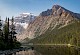Mt. Edith Cavell and Mt. Sorrow look over Cavell Lake